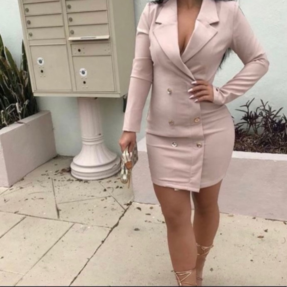 Fashion nova Blush Blazer Dress